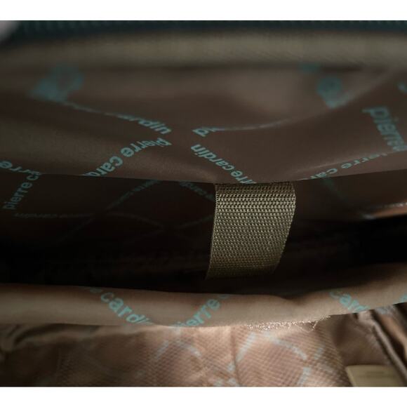 Pierre Cardin Black Brown Computer Tote Two Big‎ Mesh Pockets Holds 15" Laptop - Picture 6 of 9